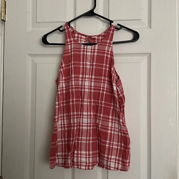 open lace back dress XL 1950s Pink Plaid Summer Day Shirtwaist Dress – Style & Salvage main image 1